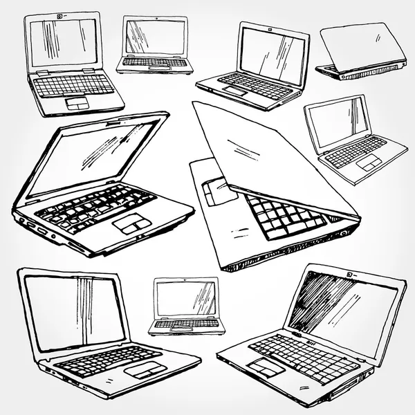 Illustration von Laptop — Stockvektor