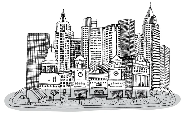 Sketch of New York — Stock Vector