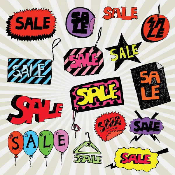 Conjunto de Banners de venda colorido —  Vetores de Stock