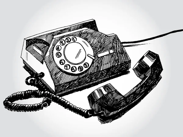 Retro telefon — Stock vektor