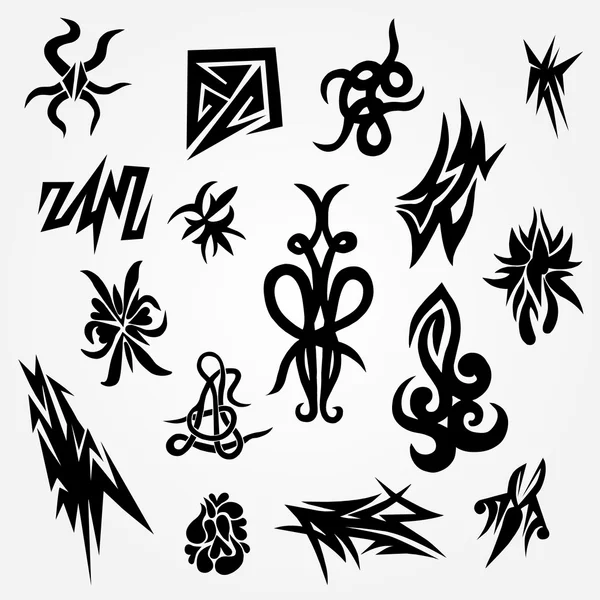 Set of Tattoos — Stock Vector