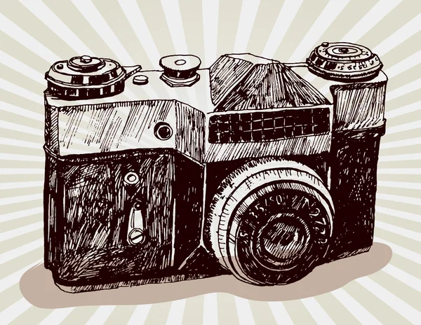 Fotocamera vintage — Vettoriale Stock