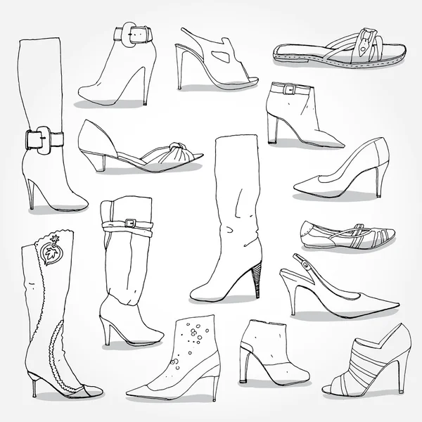 Pantofi pentru femei — Vector de stoc