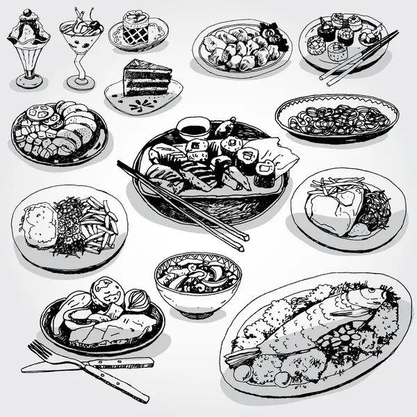 食事ストックベクター ロイヤリティフリー食事イラスト Depositphotos