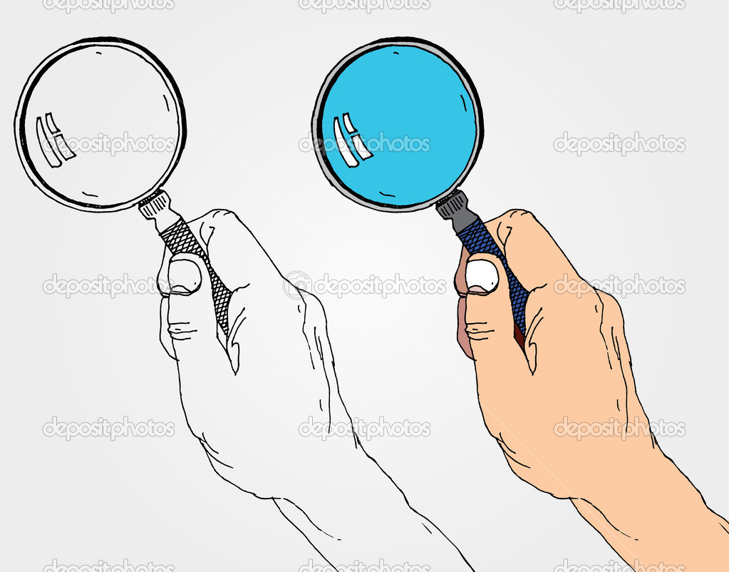 Hands with Magnifier