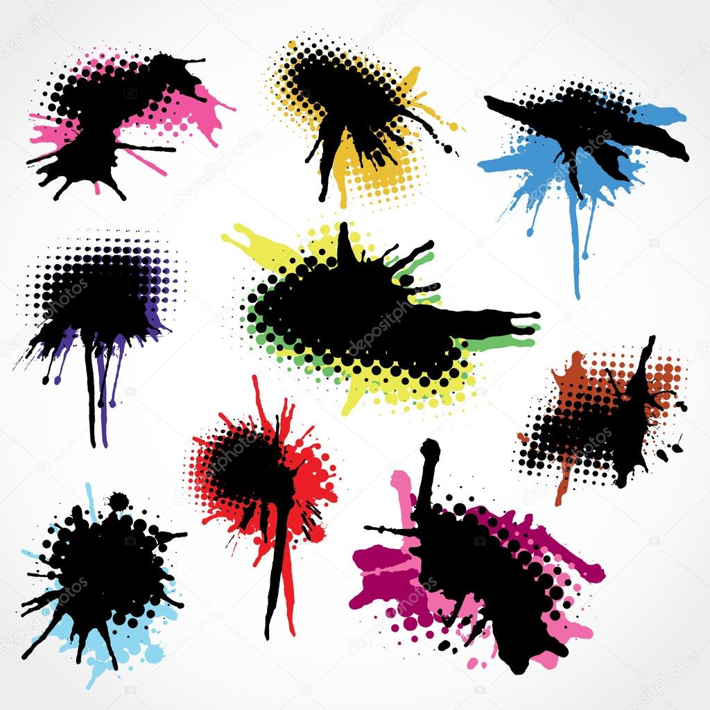 Colorful Grunge Splashes
