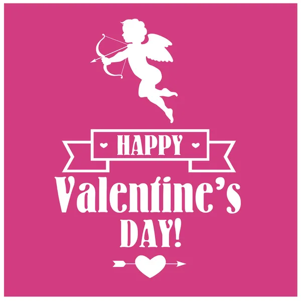 Vector cupid silhouet — Stockvector