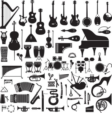 müzik aletleri 60 adet fotoğraf