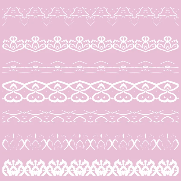 Border pattern set — Stock Vector