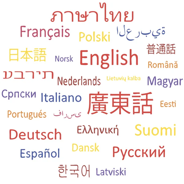 Différentes langues . — Image vectorielle