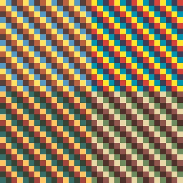 Set of 4 pixel patterns. — Stock Vector