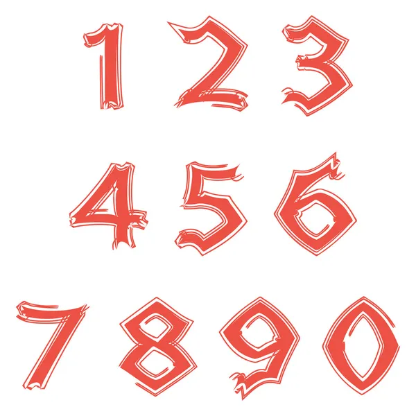 Ручные числа — стоковый вектор