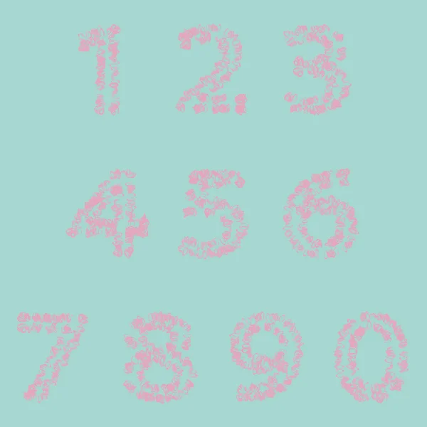 Números extraídos a mano — Archivo Imágenes Vectoriales