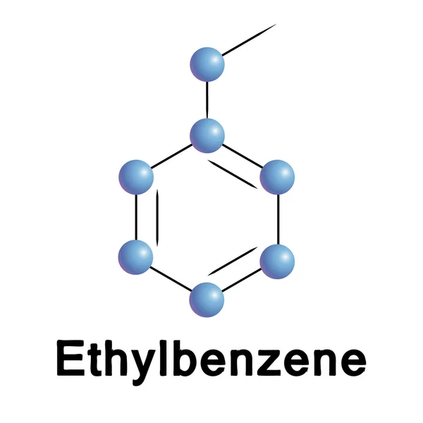 Ethylbenzeenethylbenzene — Stok Vektör