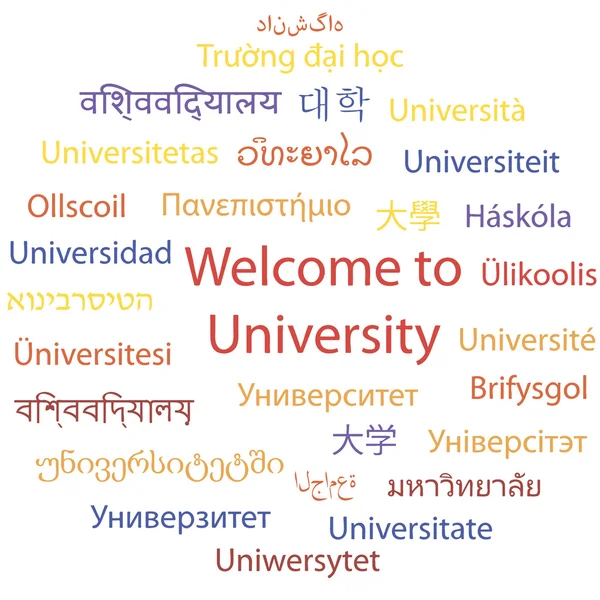 Welcome to University — Stock Vector