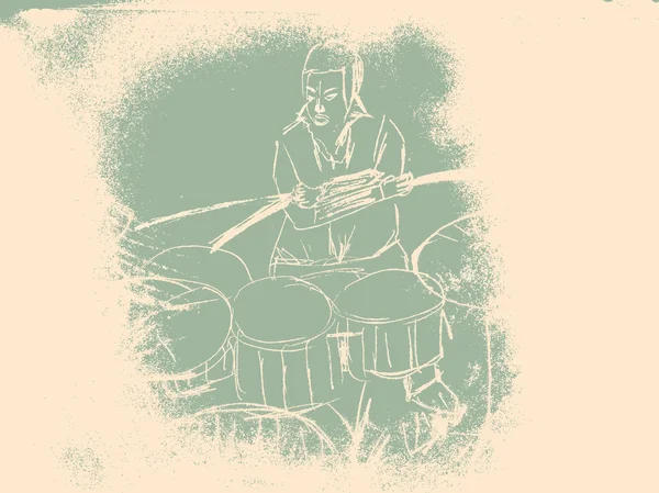 Batteur — Image vectorielle