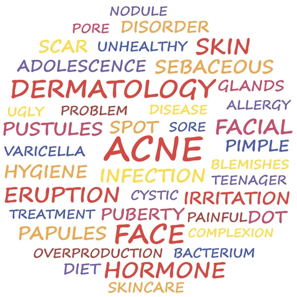 Acne disease — Stock Vector