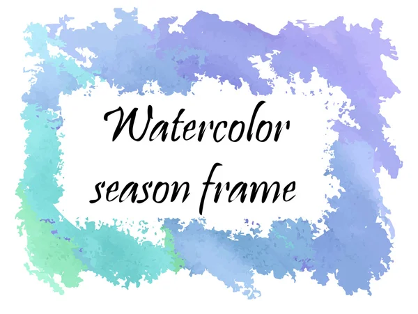 Watercolor winter frame — Stock Vector