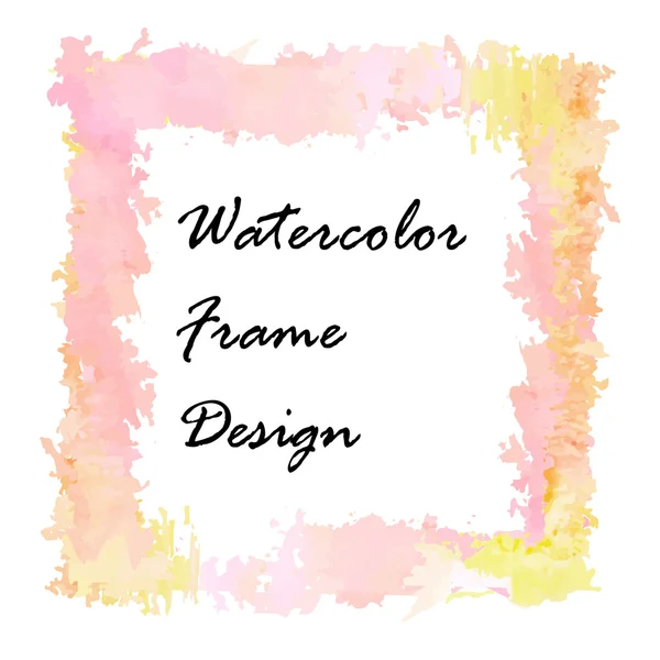 Watercolor frame design. — Stock Vector