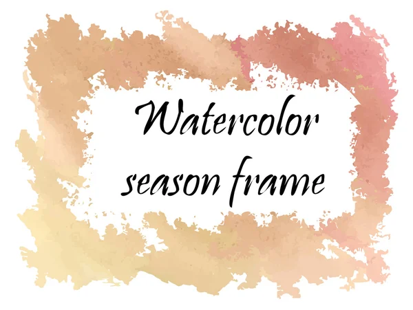 Watercolor autumn frame — Stock Vector