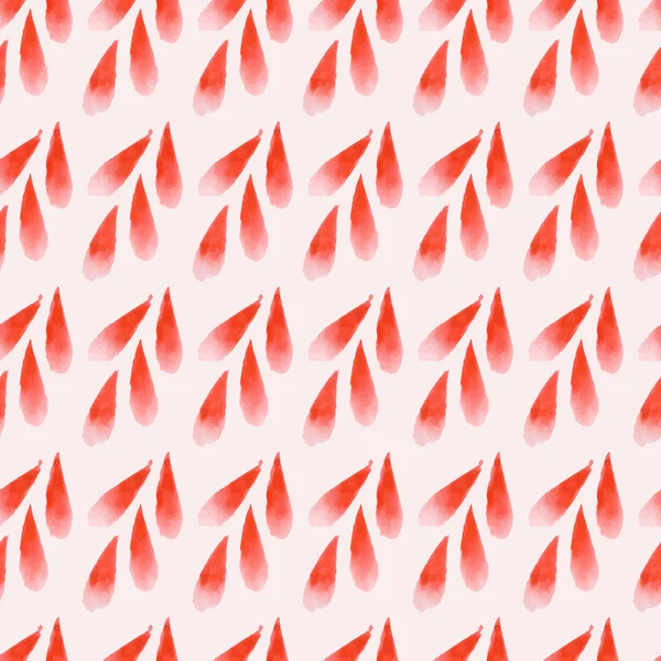 Bezešvé červené akvarel Klásek — Stockový vektor