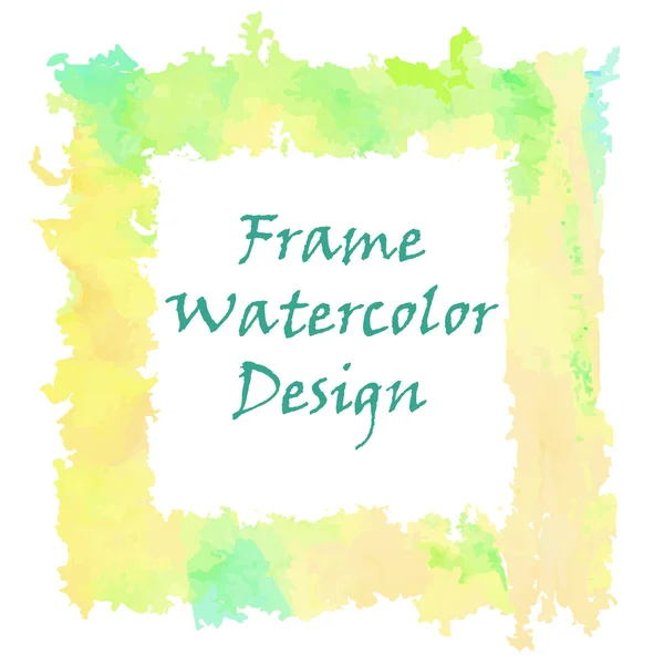 Watercolor frame design. — Stock Vector
