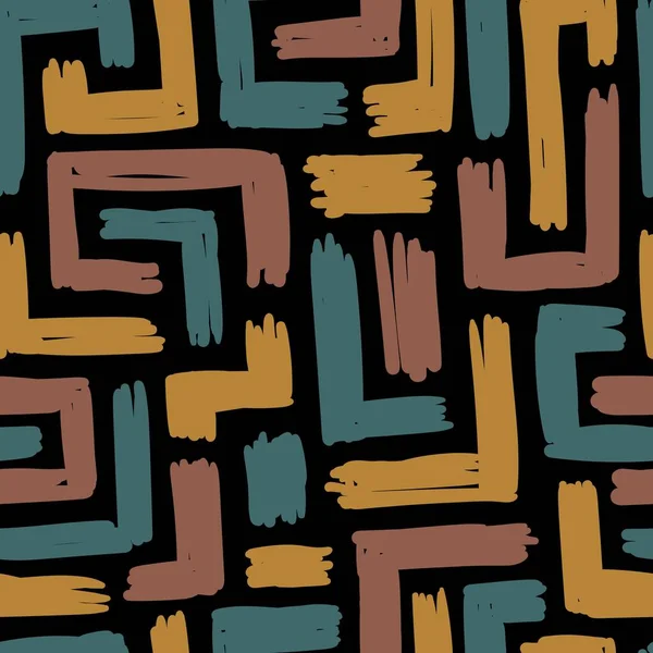 VECTOR 'DA Koyu bir kara zeminde YELLİ VE YAZIZ GİZLİ GİZLİ GİRİLMEK PATTERN
