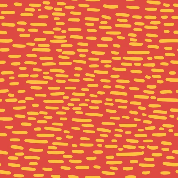 Nahtlosestes Pattern Mit Kleinen Gelben Flecken Auf Einem Roten Rücken — Stockvektor