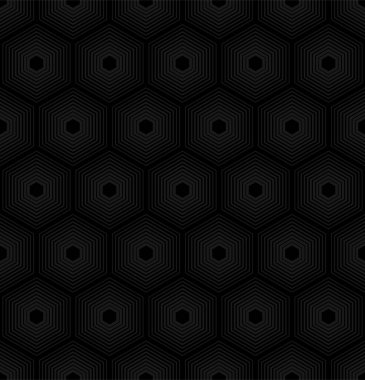 VECTOR 'DA Gri Altıgenli Siyah PATTERN