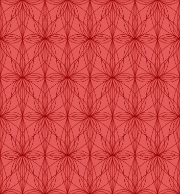 VECTOR 'DA LINEAR FLORAL ORNAMENT ile GERÇEK PATTERN
