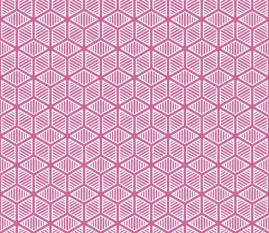 VECTOR 'daki Pembe Zemin Üzerinde Beyaz Diamondlarla Kusursuz Jeometrik PATTERN