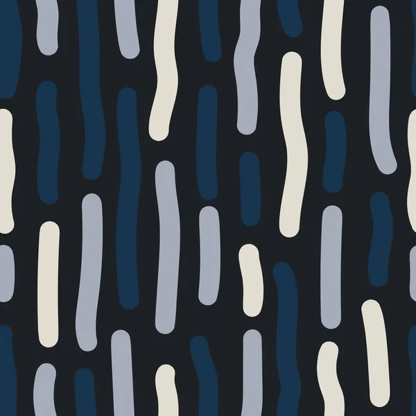 Nahtloses Blaues Pattern Mit Großen Multi Farben Linienführungen Vektor — Stockvektor
