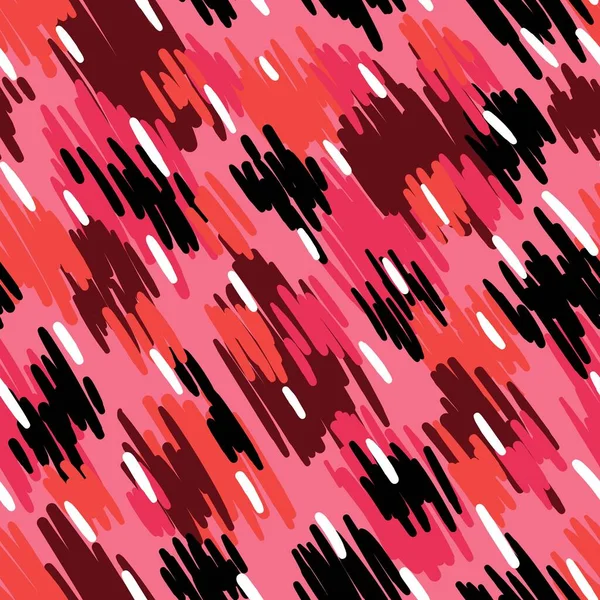 Nahtlosestes Pink Pattern Mit Abstract Ovals Und Diagonal Strokes Vektor — Stockvektor