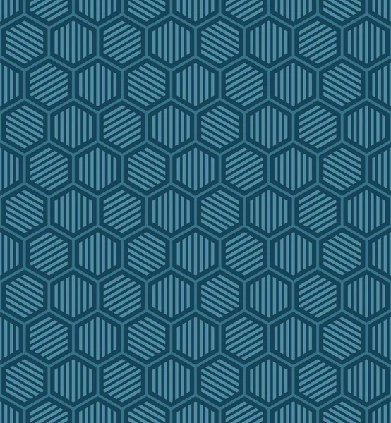 Padrão Seamless Com Hexagões Sobre Background Azul Vector — Vetor de Stock