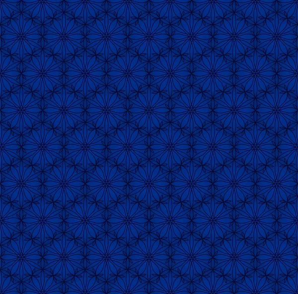 Modèle Bleu Sans Couche Avec Ornament Linéaire Dans Vecteur — Image vectorielle