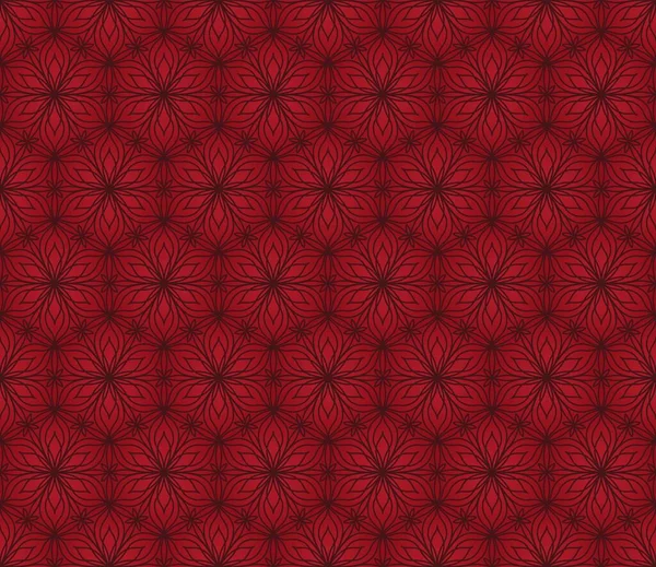 Modèle Sans Couche Rouge Avec Ornament Linéaire Dans Vecteur — Image vectorielle
