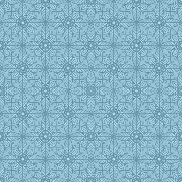 Modèle Sans Couche Bleu Lumière Avec Ornament Linéaire Dans Vecteur — Image vectorielle