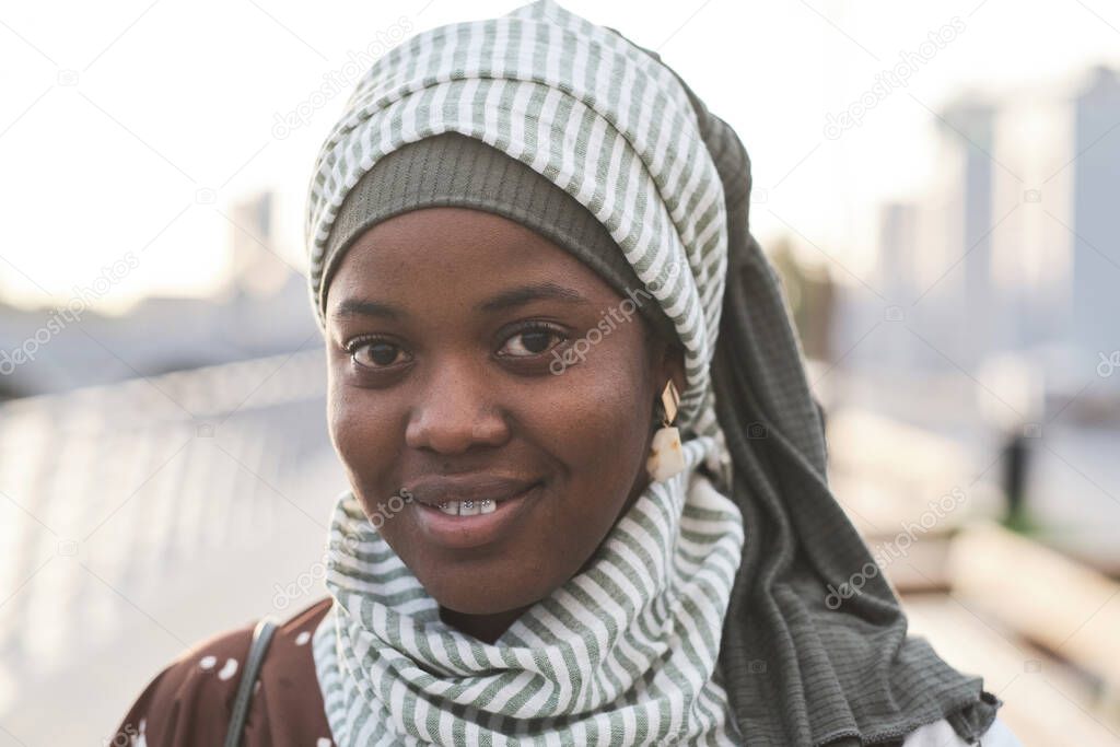 Muslim woman outdoors