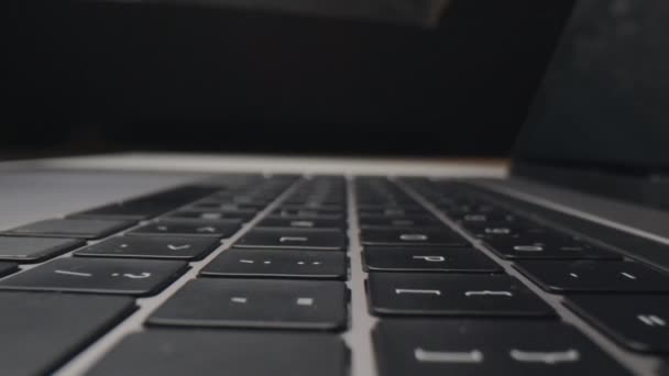 Fechar Imagem Rastreamento Teclado Laptop Inglês — Vídeo de Stock