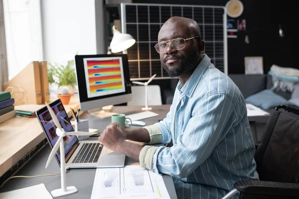 Architect working over new project at office — Stock Photo, Image