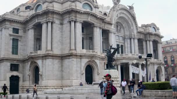 Cidade México México Setembro 2021 Palácio Belas Artes Ponto Encontro — Vídeo de Stock