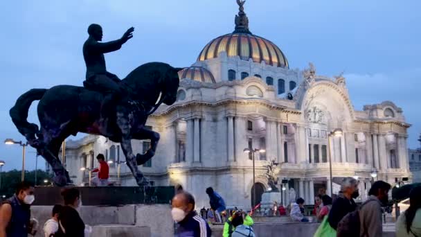 Πόλη Του Μεξικού Μεξικό Σεπτέμβριος 2021 Madero Μνημείο Παλάτι Των — Αρχείο Βίντεο