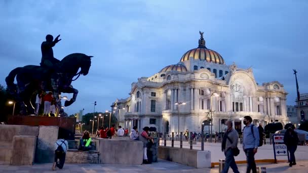 Πόλη Του Μεξικού Μεξικό Σεπτέμβριος 2021 Παλάτι Καλών Τεχνών Στην — Αρχείο Βίντεο