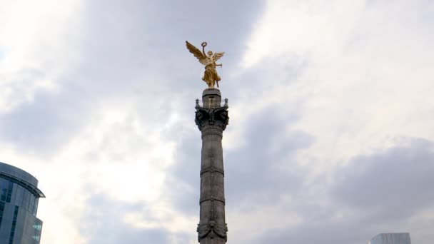 Mexico Stad Mexico November 2021 Engel Van Onafhankelijkheid Het Monument — Stockvideo