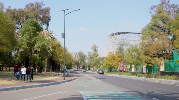 Cidade México México Dezembro 2021 Ruas Entre Floresta Chapultepec Feira — Vídeo de Stock