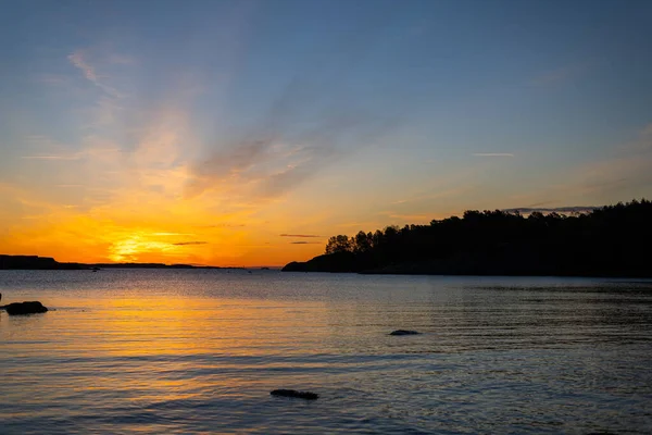 Ein Steiniger Wanderweg Fjord Bei Tönsberg Tönne Norwegen — Stockfoto