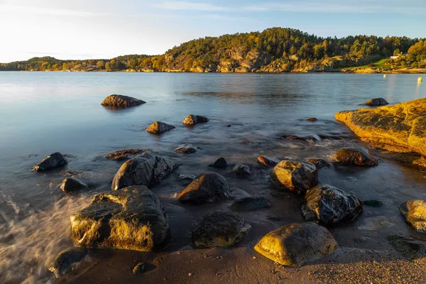 Ein Steiniger Wanderweg Fjord Bei Tönsberg Tönne Norwegen — Stockfoto