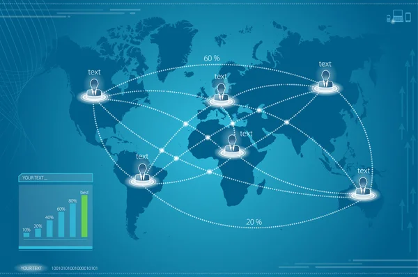 Globale Kommunikation — Stockvektor