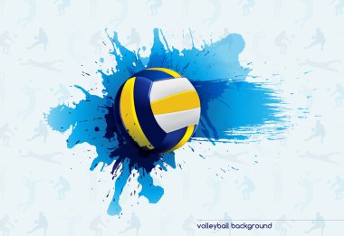 Volleyball Poster SVG - ClipArt Free Vectors