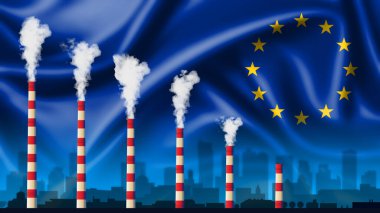 İklim Krizi. İklim Değişimi ve Küresel Isınma. Avrupa Birliği 'nde karbondioksitin azaltılması. Karbon salınımı. Temiz hava..
